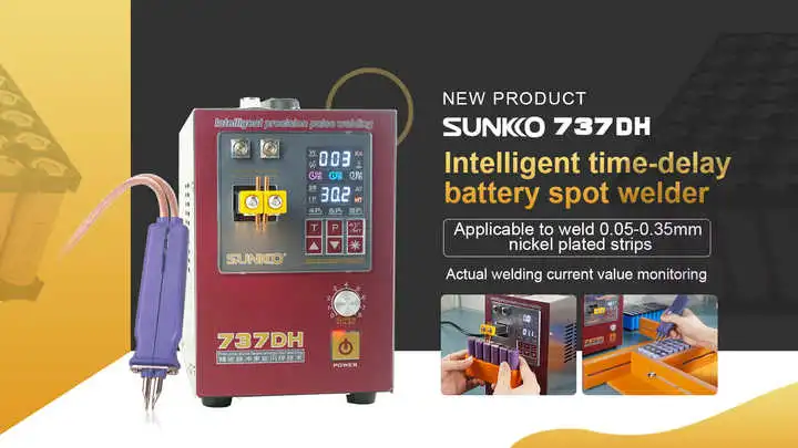 Sunkko 737dh New Upgrade Induction Delay Spot Welder for 18650 Battery 4.3kw High Power Automatic Pulse Spot Welding Machine