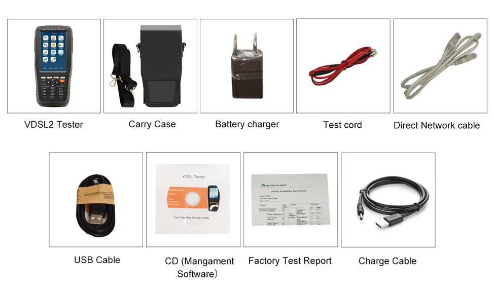 VDSL Tester VDSL2 ADSL (ADSL/VDSL/OPM/ VFL/TDR Function/Tone Tracker, all-in-one unit)