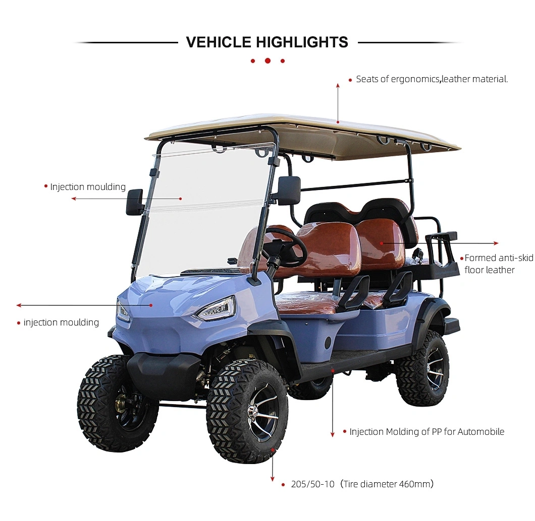 Outdoor Environmental Protection Car 4 Seats Golf Buggy Battery Powered Golf Cart