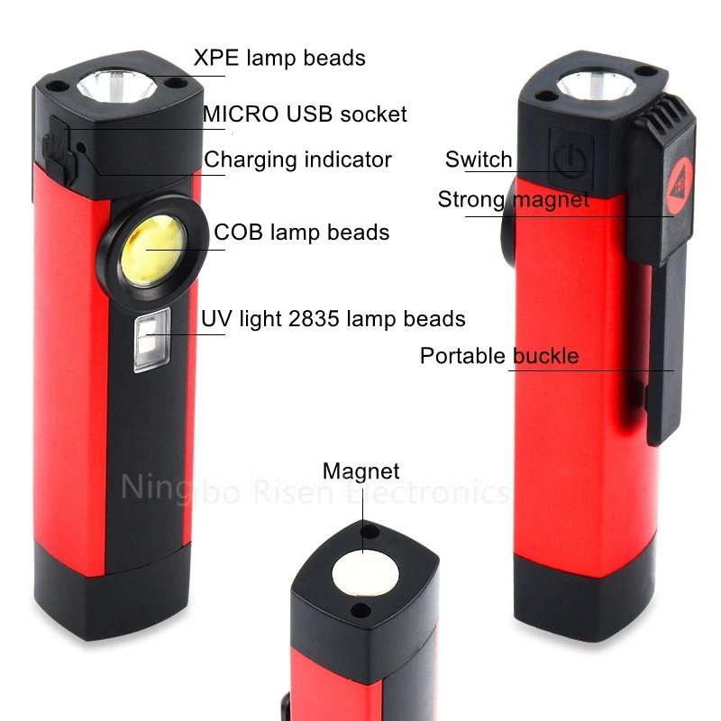 Car Repair COB LED Portable Rechargeable Work Lightusb Power