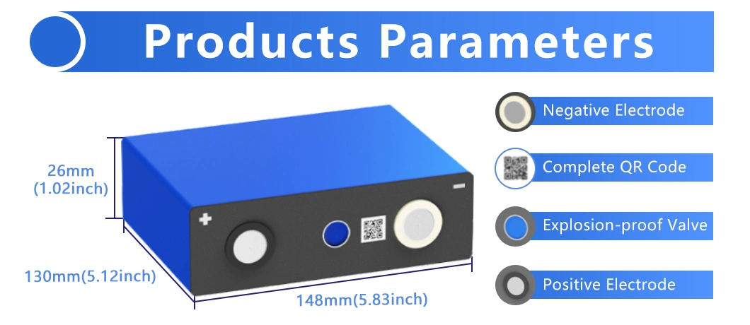 3.2V Rechargeable Prismatic Cell 280ah Deep Cycle 48V 200ah LiFePO4 100ah Lithium Ion 150ah 12V Solar Battery