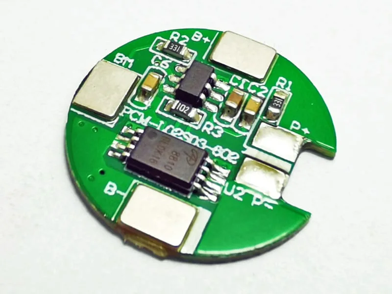 2s 3A Tround BMS for 7.2V 7.4V 18650/18500 Li-ion/Lithium/Li-Polymer 6V 6.4V LiFePO4 Battery Pack Size &Phi; 17.6mm (PCM-L02S03-602)