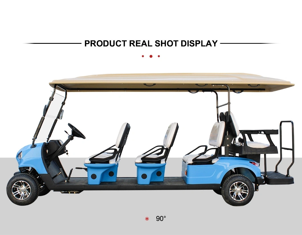 Sightseeing 6 Seater Golf Car High Chassis Lithium Battery Electric Golf Cart