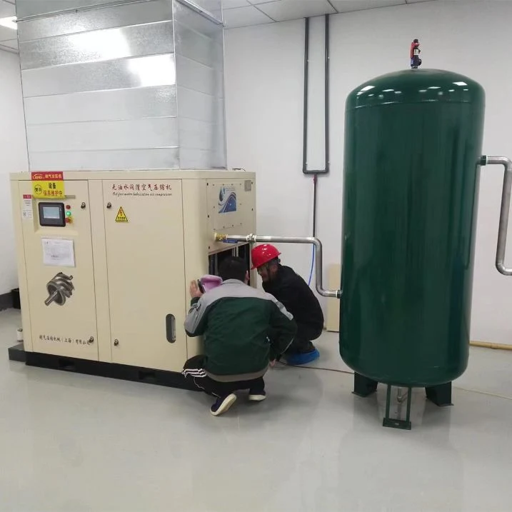 Langair Factory Supply Screw Type 55kw 75kw 90kw 110kw 200kw Dry Oil Free Industrial Screw Air Compressor