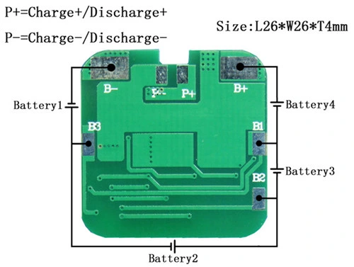 BMS for 3s 4s 18650 Lithium/Polymer Battery Series 10A-25A