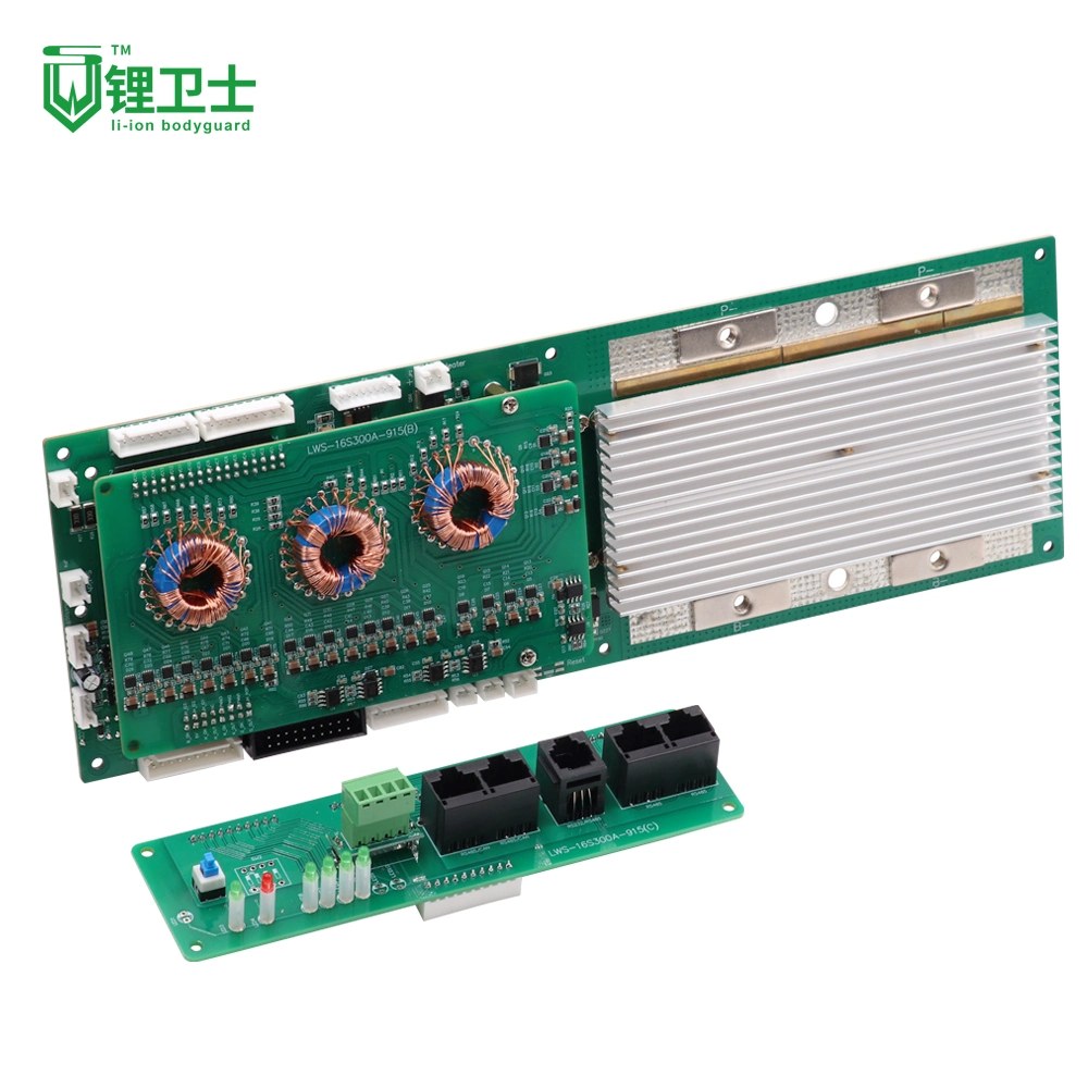 Lws 4s 8s 12s 16s 50A 100A 200A 300A Smart LFP Li-ion Protection Board BMS for E-Bike