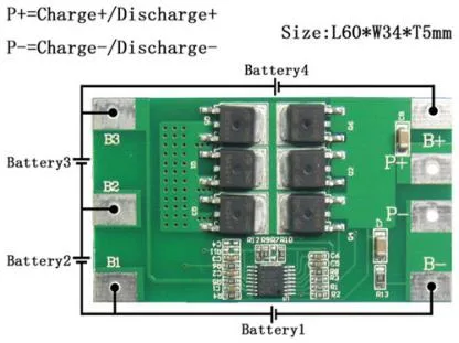 BMS for 3s 4s 18650 Lithium/Polymer Battery Series 10A-25A