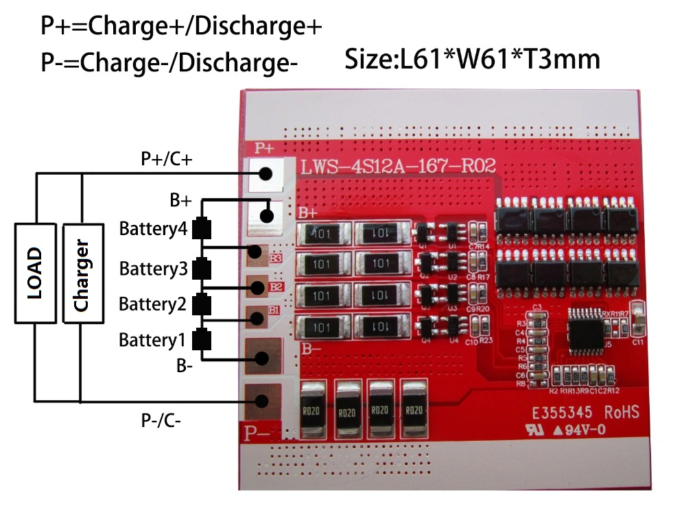 BMS for 3s 4s 18650 Lithium/Polymer Battery Series 10A-25A