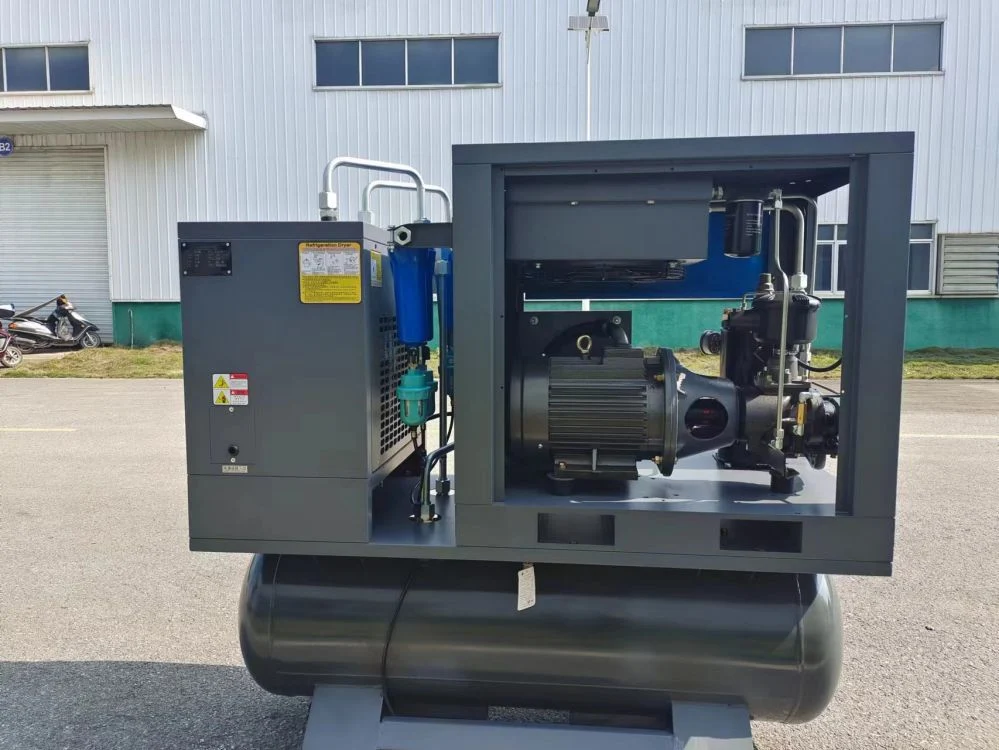 Zakf 7.5kw 220V 60Hz Cheap Industrial High Pressure Mining Screw Air Compressors Diesel Scroll Portable Rotary Compressor All in One Integrated Screw Compressor