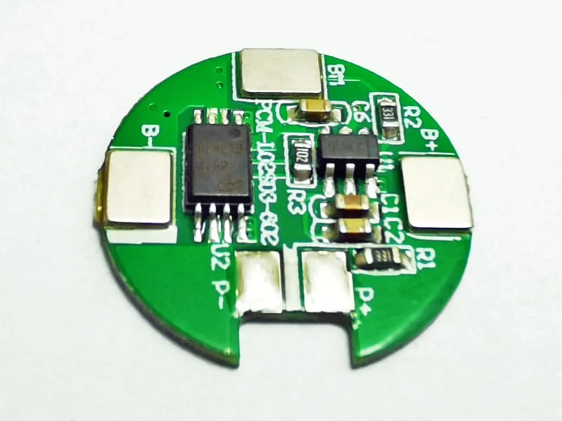 2s 3A Tround BMS for 7.2V 7.4V 18650/18500 Li-ion/Lithium/Li-Polymer 6V 6.4V LiFePO4 Battery Pack Size &Phi; 17.6mm (PCM-L02S03-602)