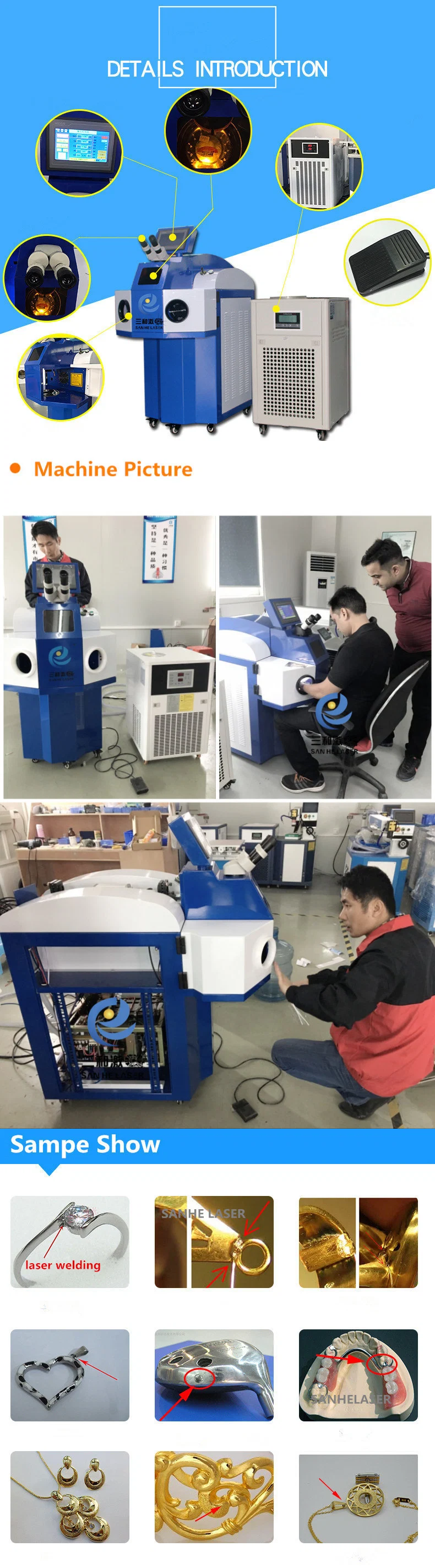 China Factory Outlet 200W Jewelry Laser Spot Welding Machine