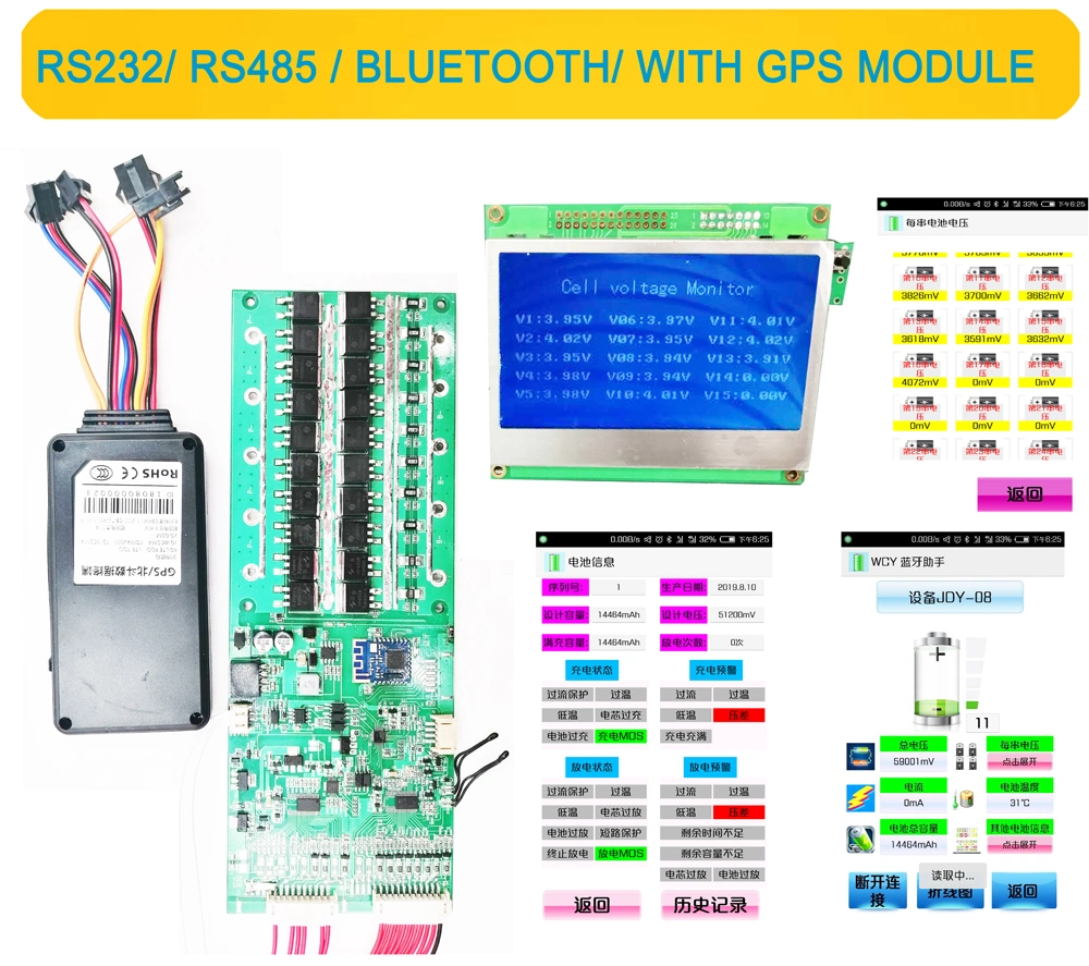 4s~24s Lithium Battery Management System BMS with 60A 100A