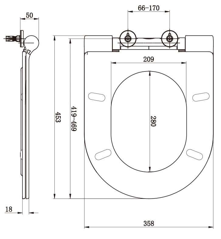 OEM European Market Hot Ceramic Toilet Seat