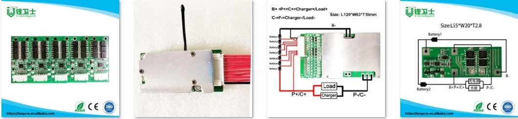 1s 3.7V Li-ion Battery BMS 2A