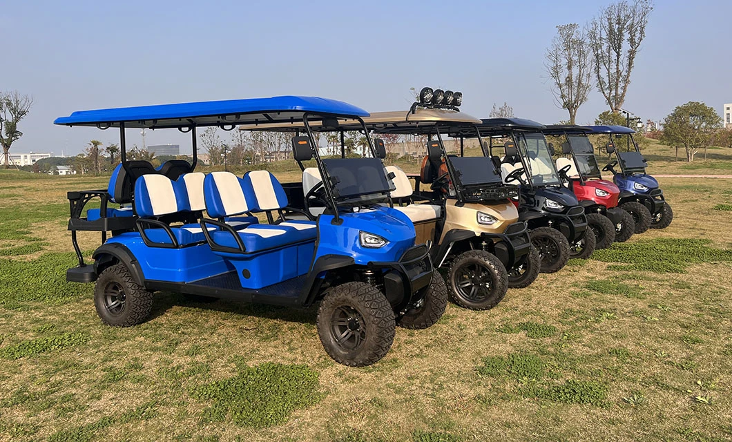 72 Volt Model T Golf Carts Heavy Duty 4 Seaters Supplier