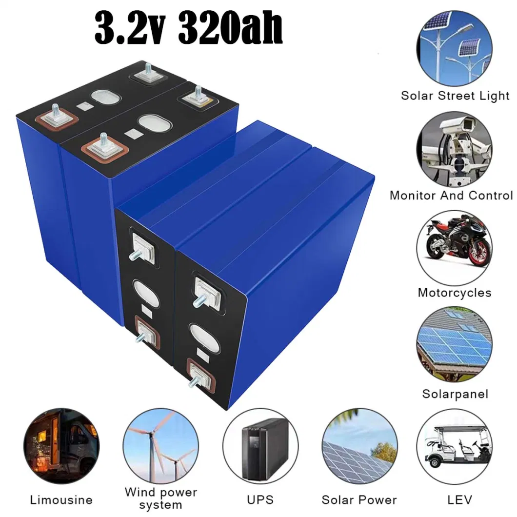 EU /USA Stock Tax Free Lithium Iron Phosphate 320ah Battery Bateria Litio 3.2V LiFePO4 LFP Battery Cell for Solar System RV