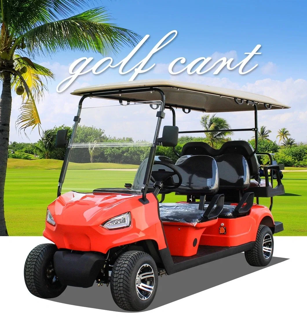 Sightseeing 6 Seater Golf Car High Chassis Lithium Battery Electric Golf Cart