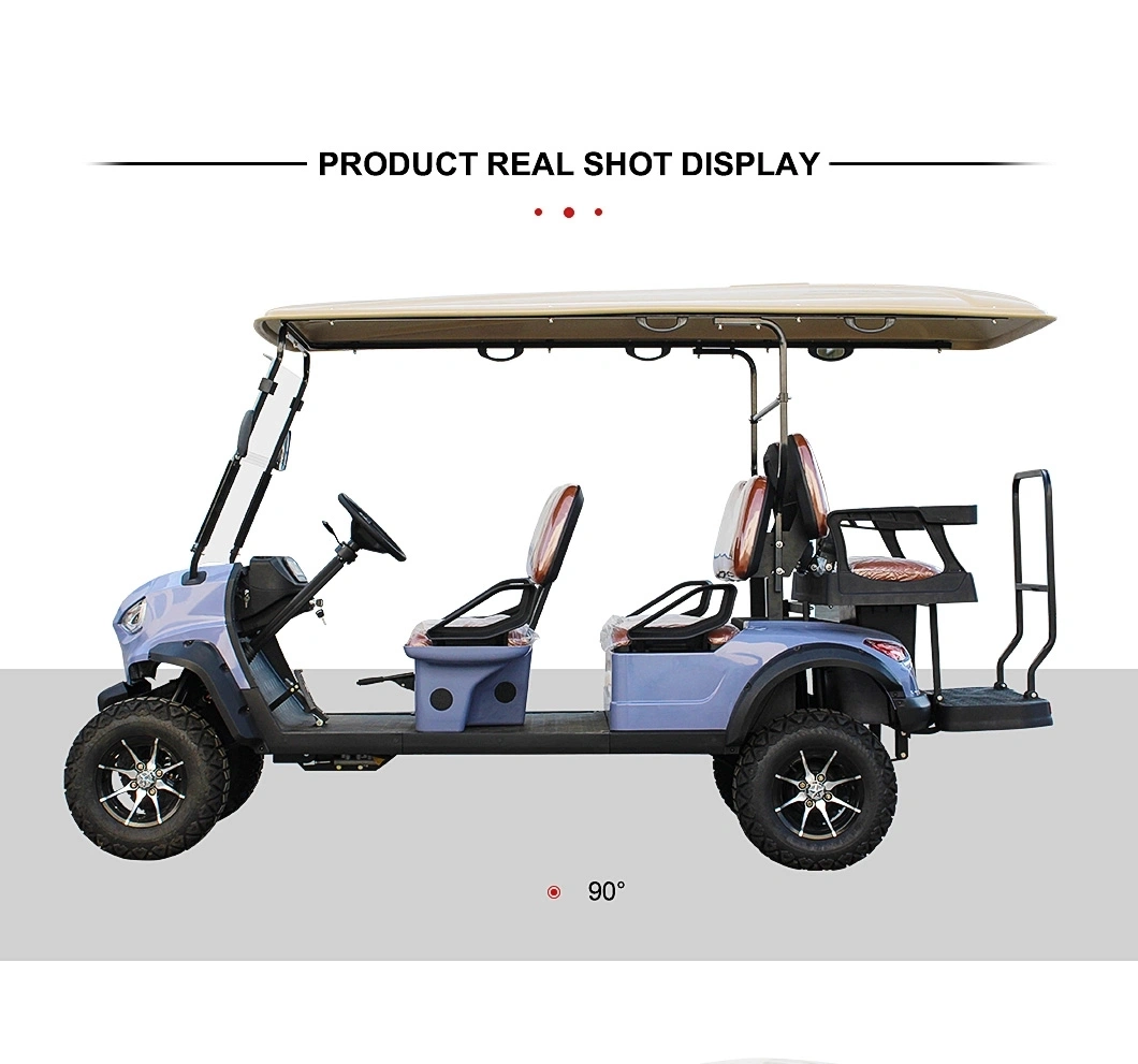 Sightseeing 6 Seater Golf Car High Chassis Lithium Battery Electric Golf Cart