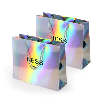 Custom Luxury Merchandise Bag Retail Tote Packaging High-End Packing Bag Colorful Bag