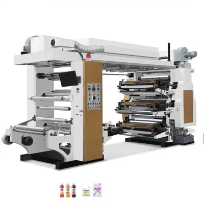 Non Woven Fabric Plastic Flexographic Printing Machine 6 Color