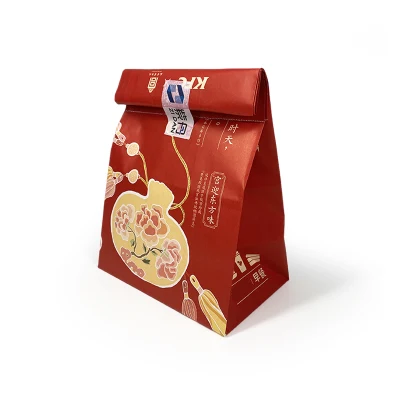 Custom Printed with Your Own Logo Delivery for Food to Go Packaging Take Away Take out Restaurant Paper Bag