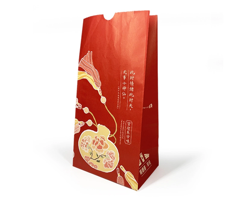 Custom Printed with Your Own Logo Delivery for Food to Go Packaging Take Away Take out Restaurant Paper Bag