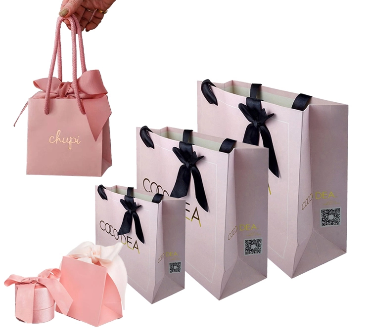 Cheap Luxury Design Gift Shopping Jewellery Wedding Packaging Custom Print Paper Bags with Own Logo