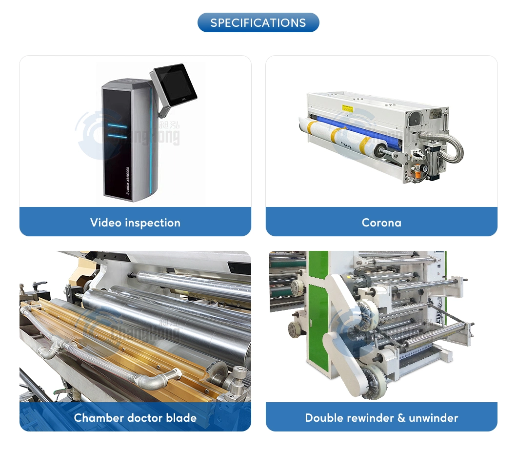 Non Woven Fabric Plastic Flexographic Printing Machine 6 Color