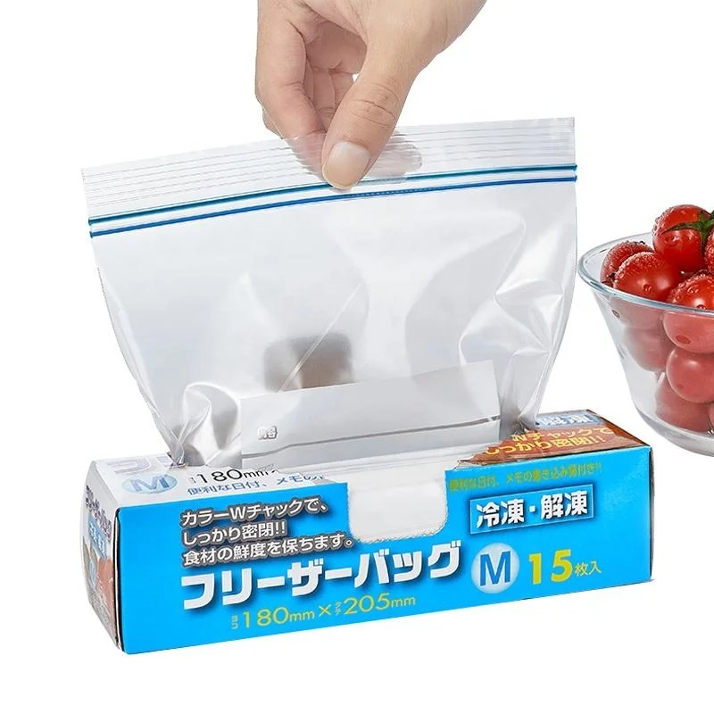 Food Fridge Freezer Bags Zip Lock Large, Medium &amp; Small, with Handle, Resealable