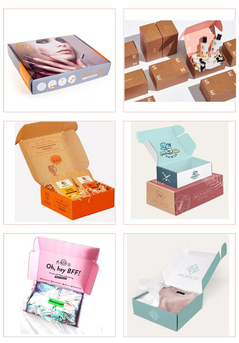 Rectangular Carton Shipping Paper Box Set Foldable Corrugated Box