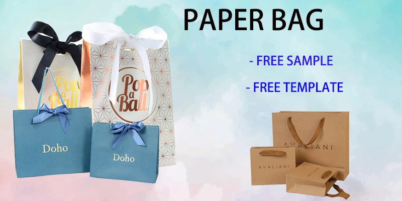 Luxury Ribbon Handle Boutique Shopping Packaging Customized Printed Euro Tote Paper Gift Bags with Logo