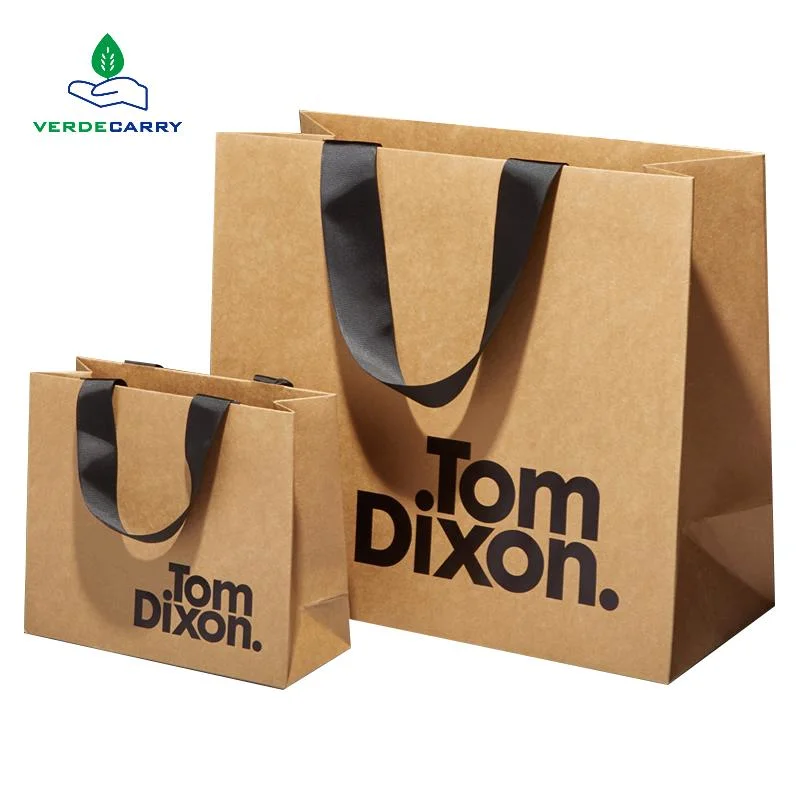 Wholesale Eco-Friendly Paper Bags with Your Own Logo Handles Custom Reusable Packaging Shopping Giftluxury Jewelry Clothing Bags