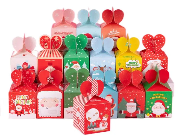 New Christmas Apple Boxpaper Packing Gift Box Printing Candy Paper Boxes