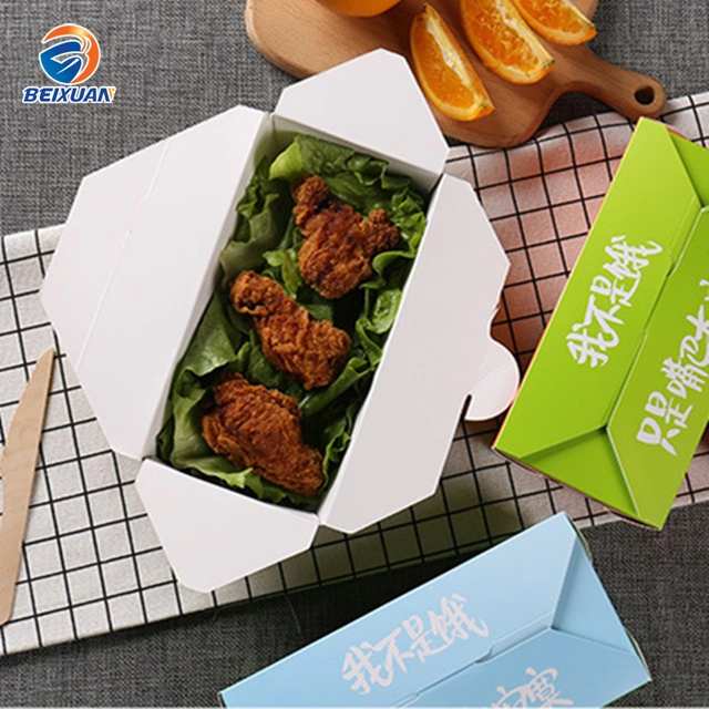 Customized Disposable White Packaging Paper Box for Food