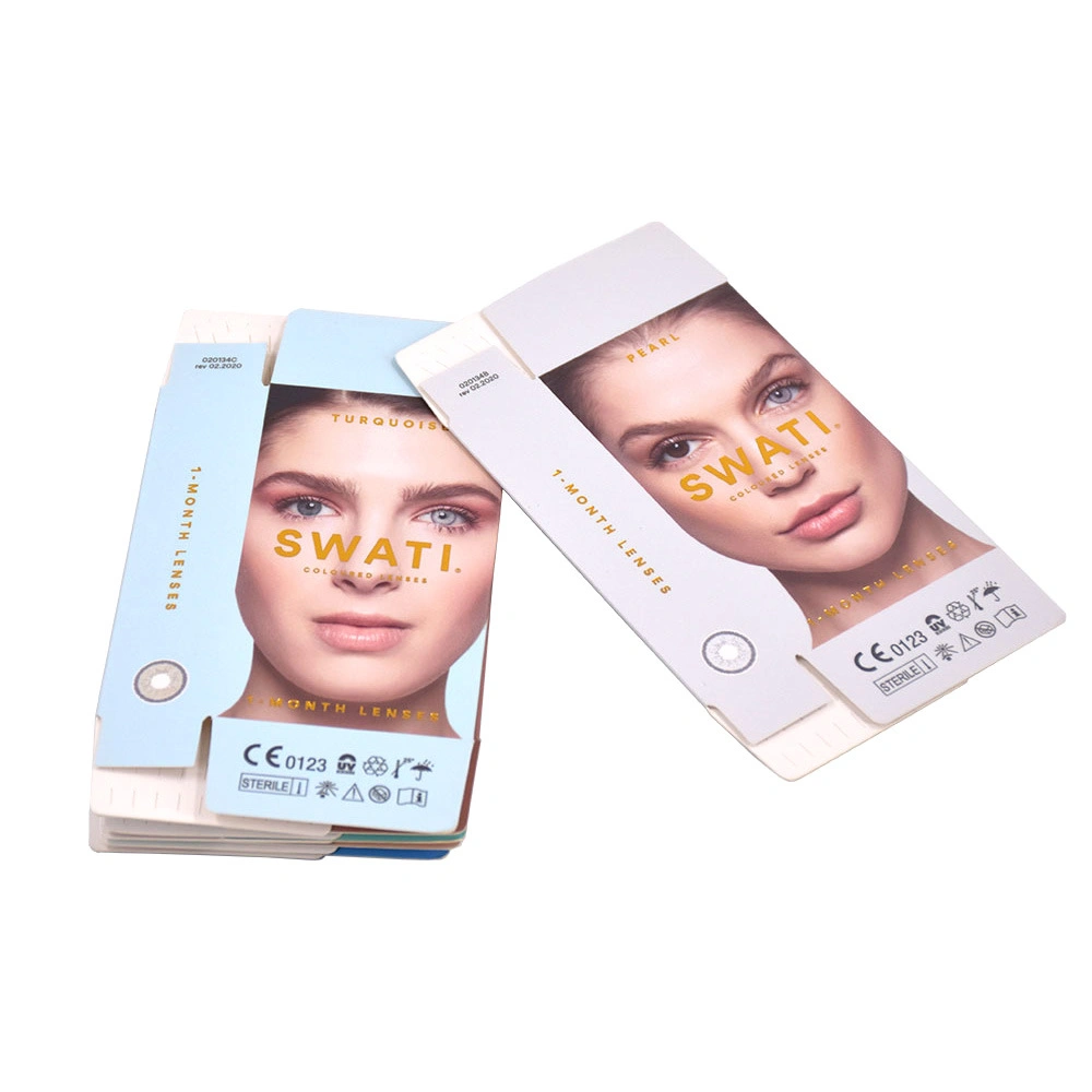 Insert Box Meitong Paper Color Box Rectangular Eyeglass Box Contact Lens Packaging Box Tuck Box