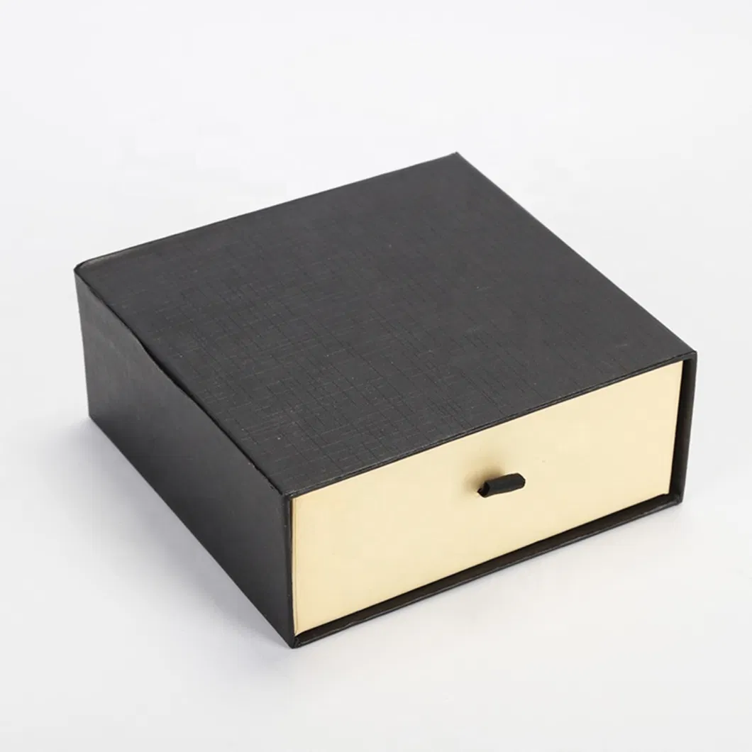 White Cardboard Sliding Style Rigid Paper Packaging Gift Drawer Box for Jewelry