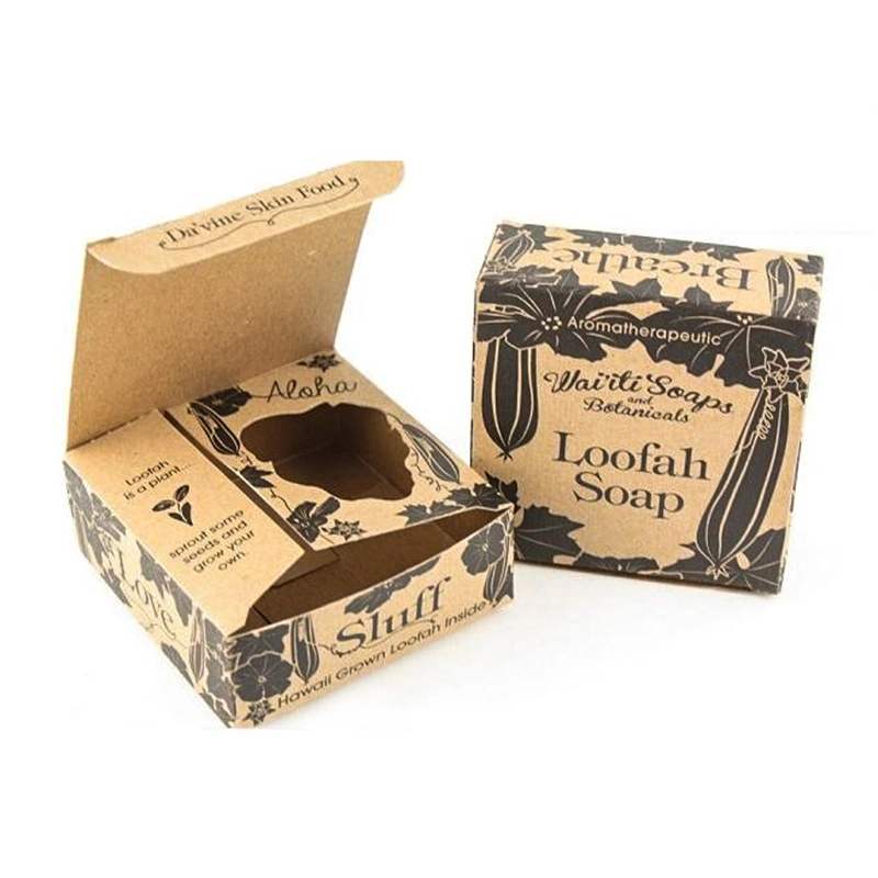 Customized Eco Friendly Brown Kraft Paper Cosmetic Packaging Product Soap Box