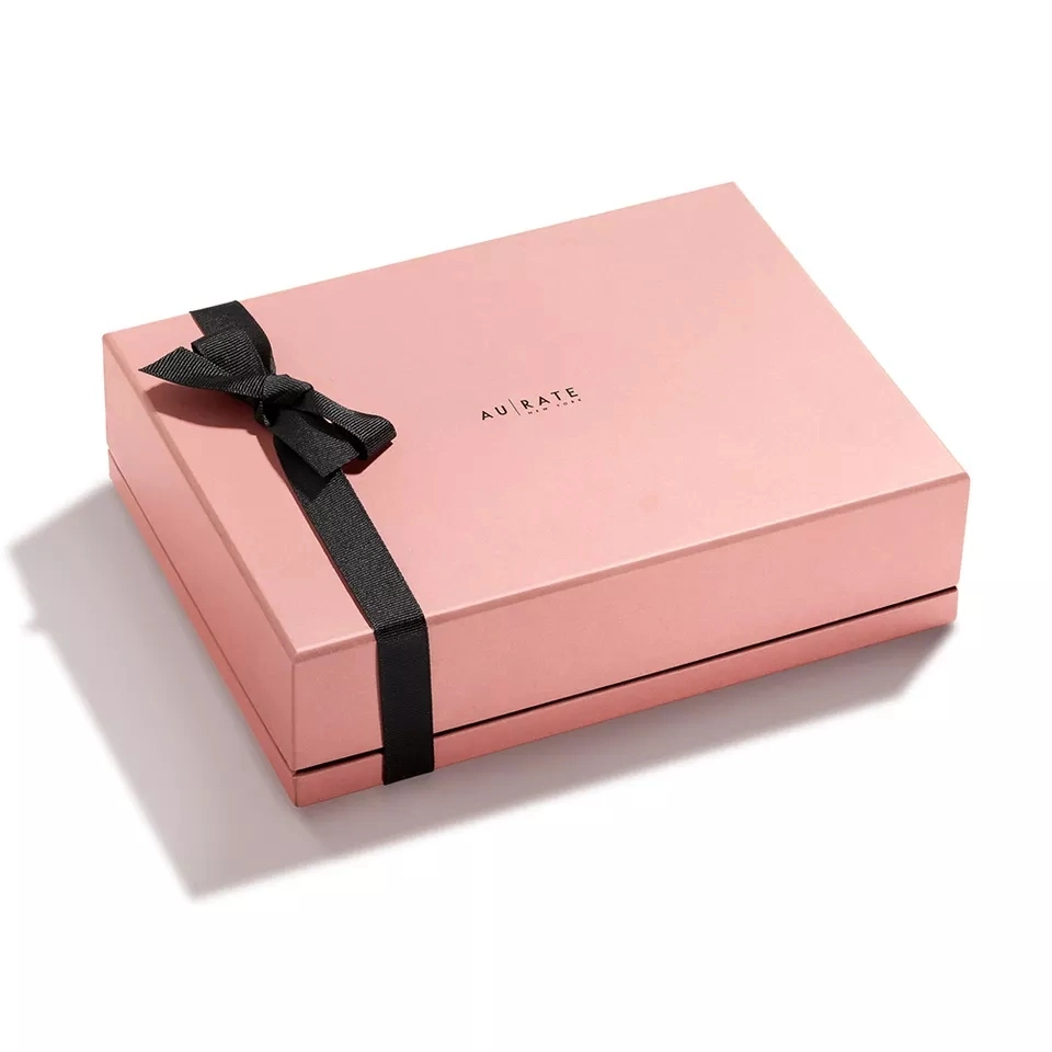 Custom Elegant Pink Color Printing Paper Gift Ring Jewelry Packaging Box Wholesale