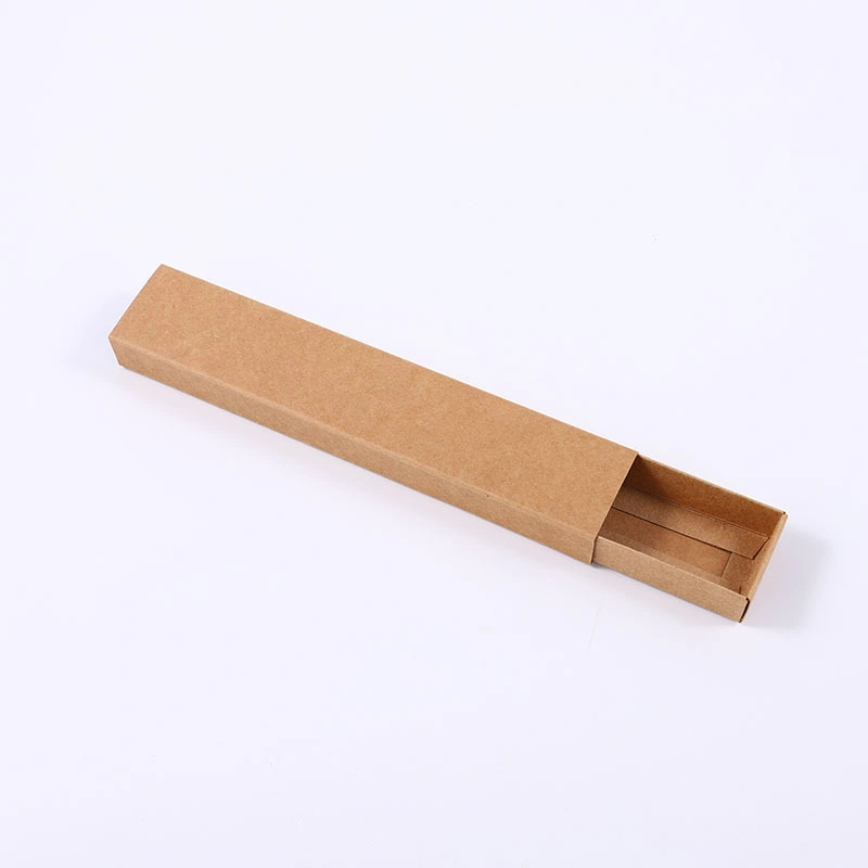 Drawer Kraft Paper Box Sleeves Packaging Box with Flocked Sponge Lining for Bottle Packing