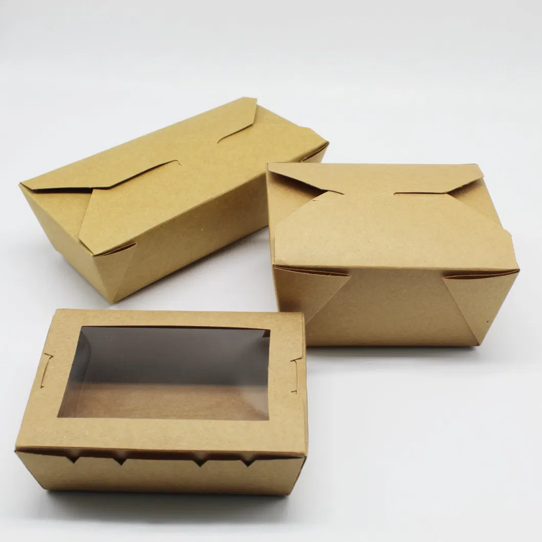 Paper Snack Food Box, Biodegradable Cardboard Lunch Box Custom Printed