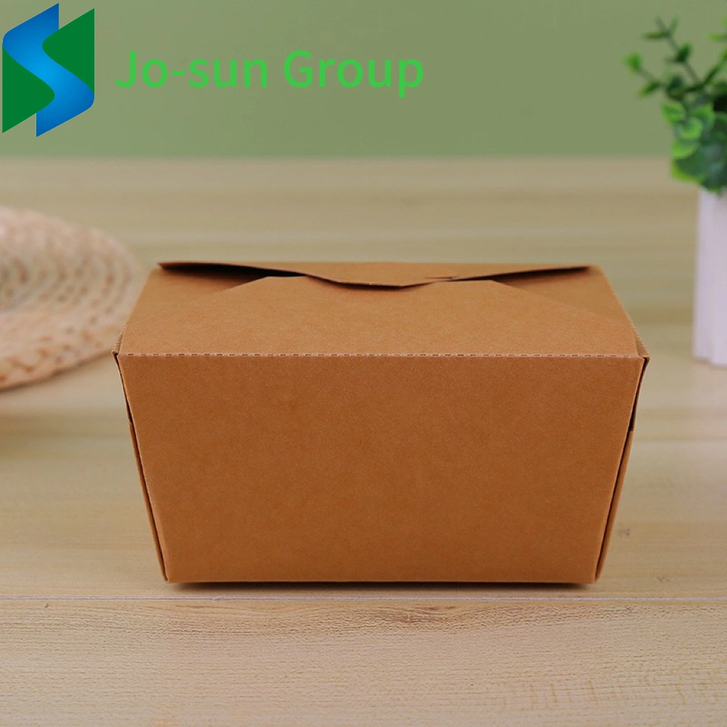 Jo-Sun Disposable Fast Food Brown Paper Bowls Kraft Salad Bowl and Lunch Box Salad Box