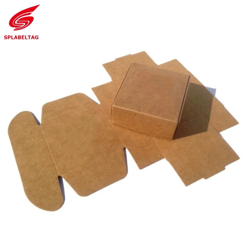 Kraft Paper Window Box, Small Kraft Jewelry Soap Wedding Boxes Mini Square Gift Packing Boxes