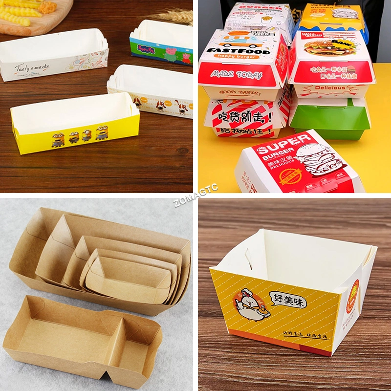 Widely Used Burger Pizza Box Take Away Fast Food Box Making Forming Machine