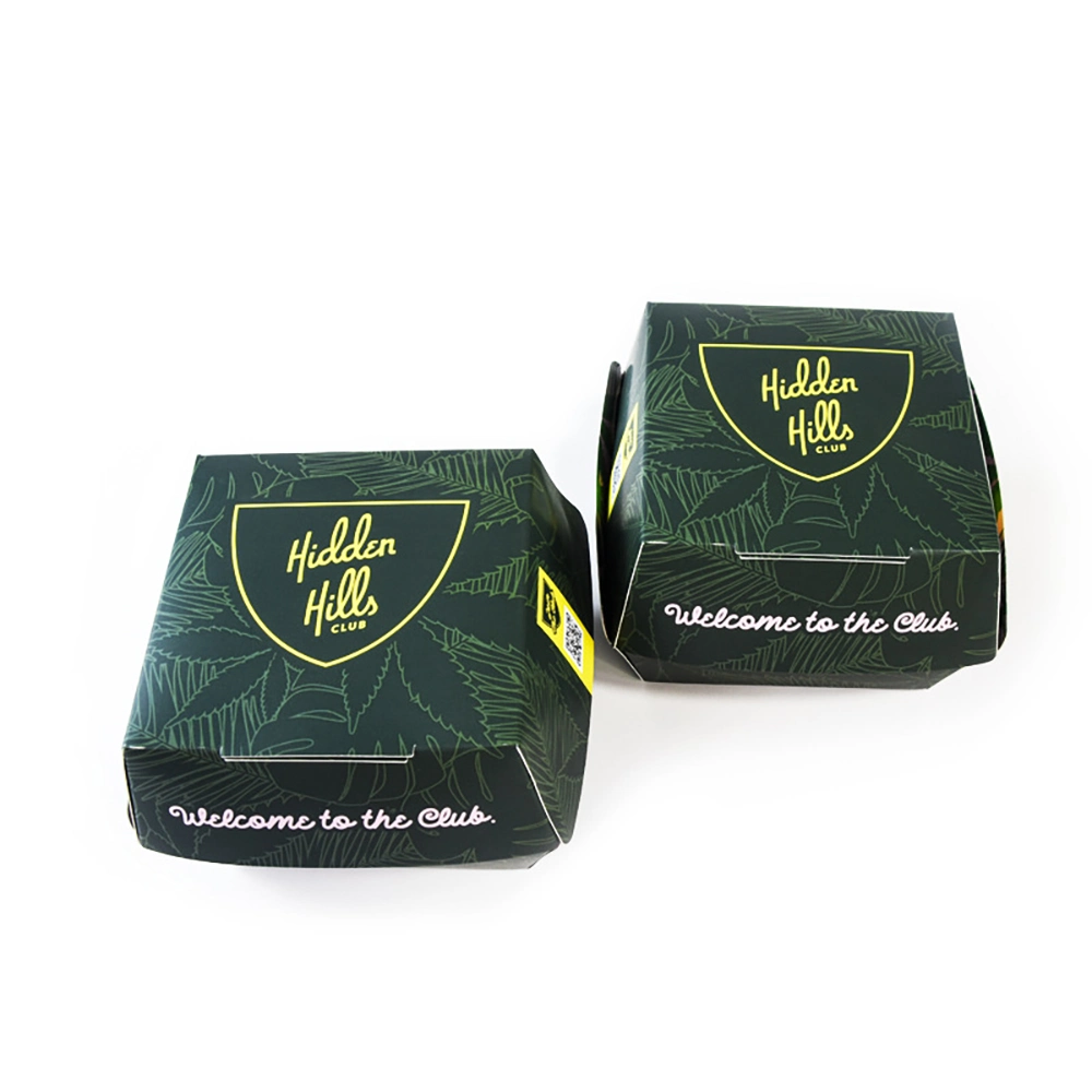 Biodegradable Craft Fries Hamburger Box Cardboard Paper Burger Box