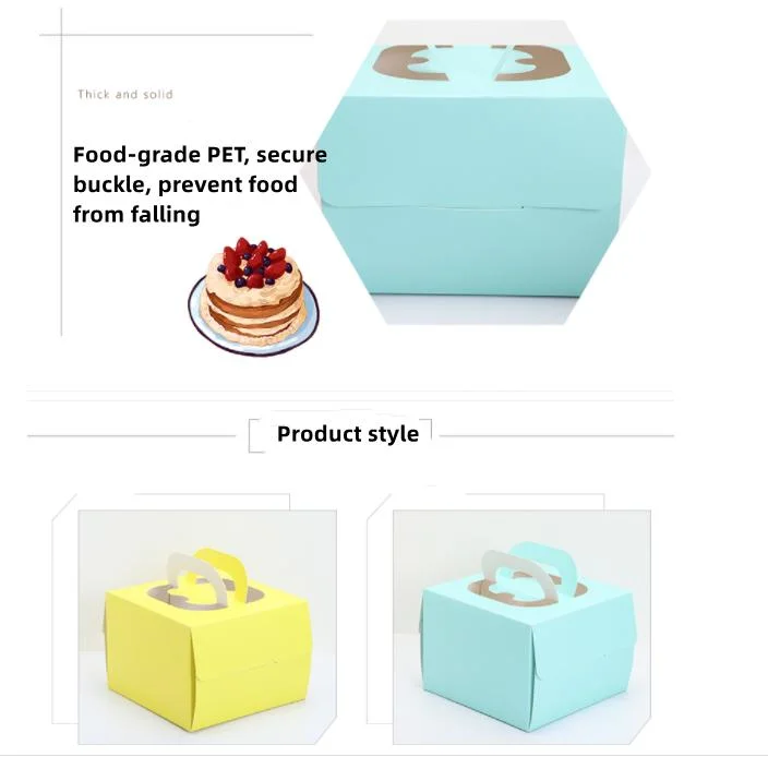 Customized Disposable Food Grade Eco Friendly Cookie Puff Cupcake White Cardboard Paper Cake Box