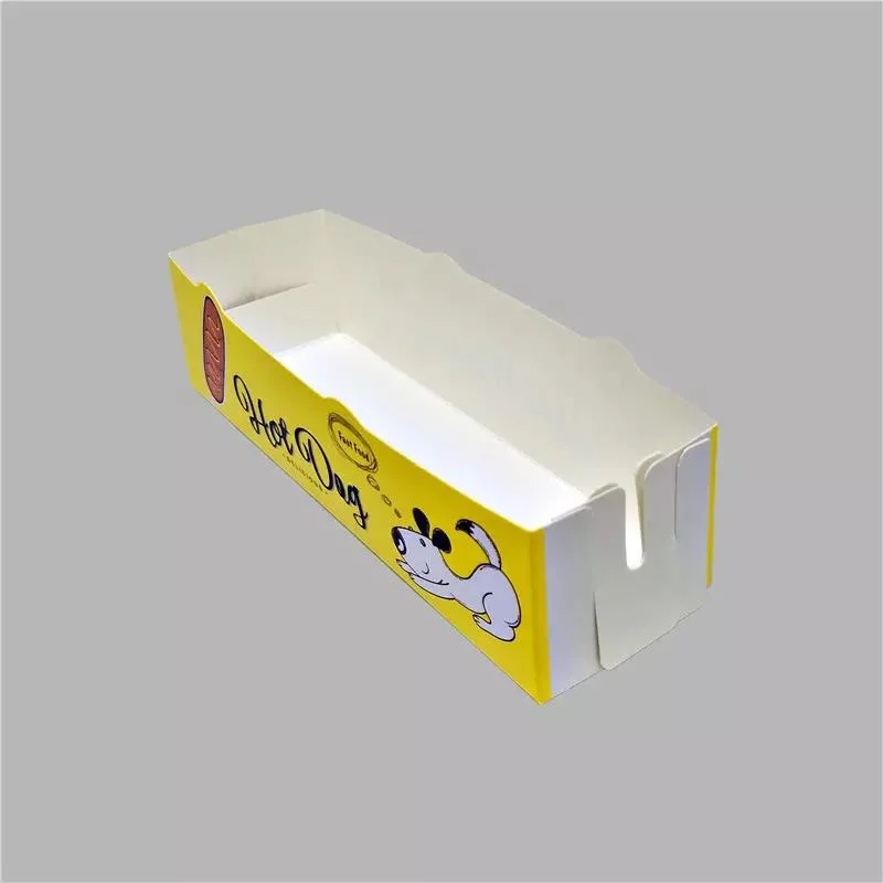 Packaging Hot Dog Burger Sandwich Takeout Box Kraft Paper Snack Box