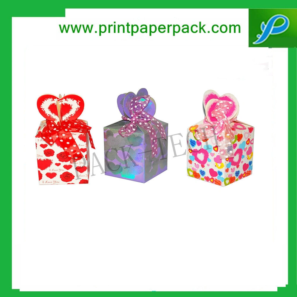 Custom Colorful Ribbon Decorative Paper Packaging Flower Box Candy Gift Cardboard Box