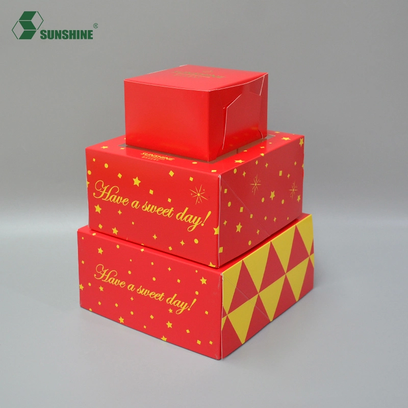 Design Cookie Gift Candy Packaging Paper Box with Handle