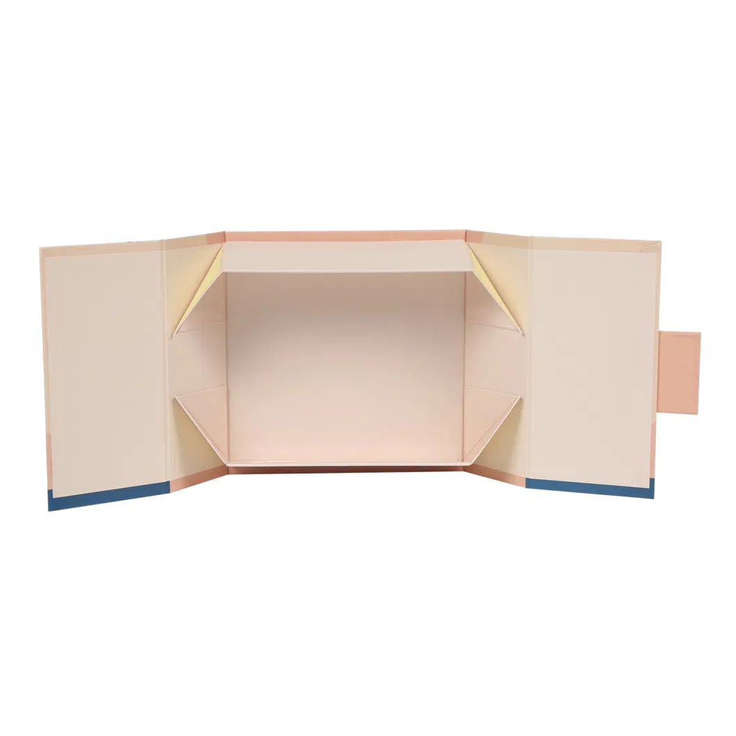 Foldable Square Cardboard Box Magnetic Custom Printed Design Folding Gift Jewelry Wine Cosmetic Mooncake Paper Gift Packaging Box