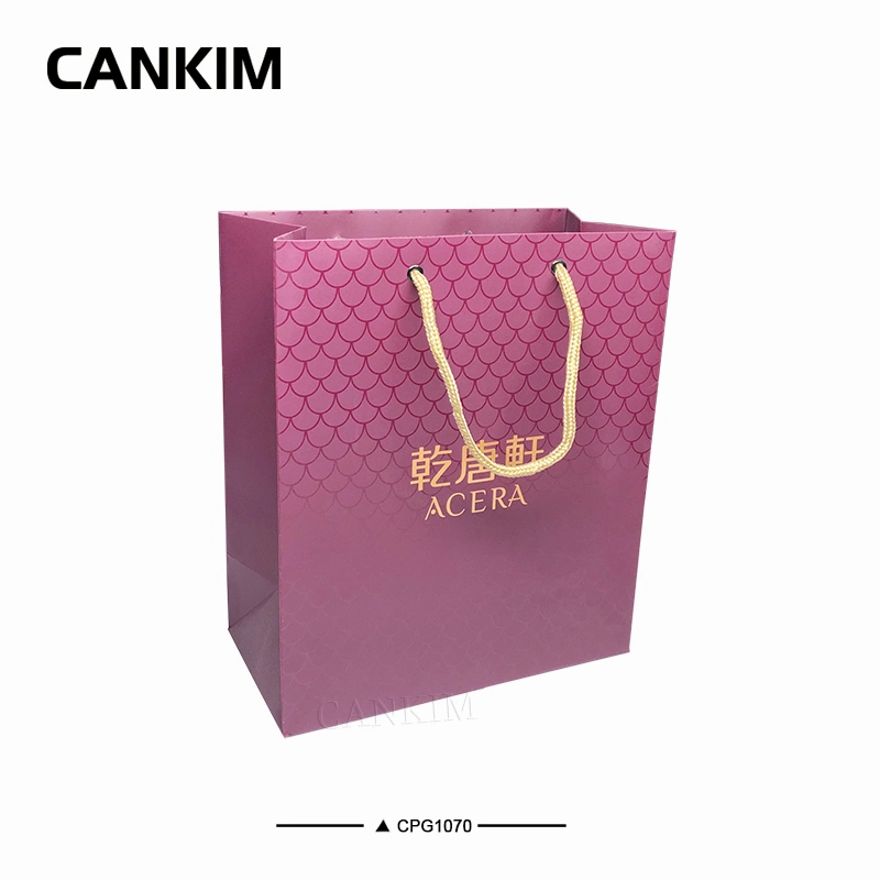 Cankim Custom Paper Bag with OEM Custom Paper Gift Bag Luxury Shopping Paper Bag Gift Bag Packaging Paper Bag with Ribbon